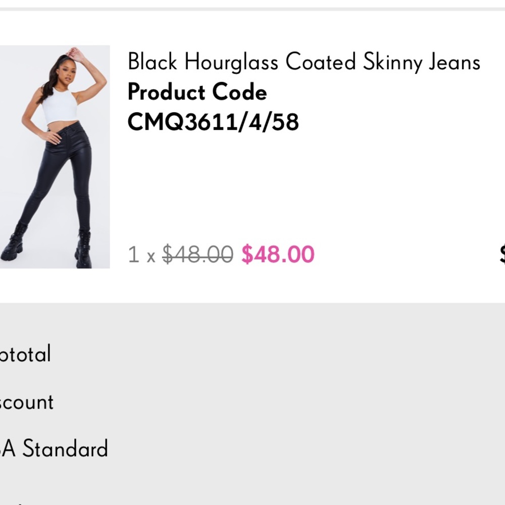 Black leather skinny pants